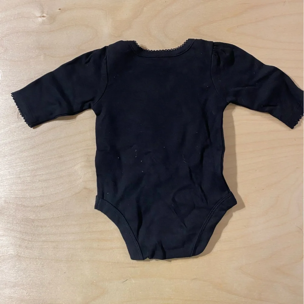 Garanimals Black Snow Cute Cat Bodysuit Newborn (OQ)